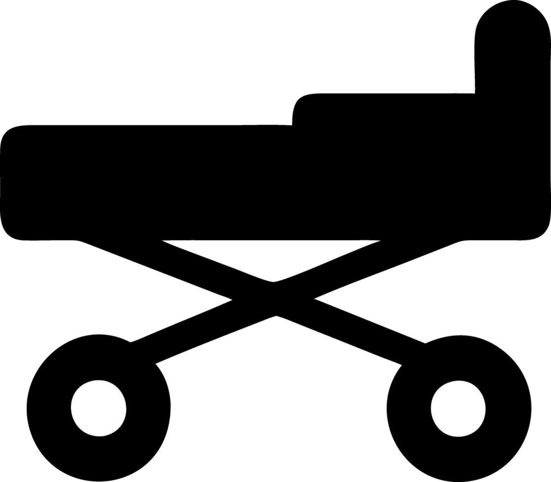 stretcher black fill icon vector