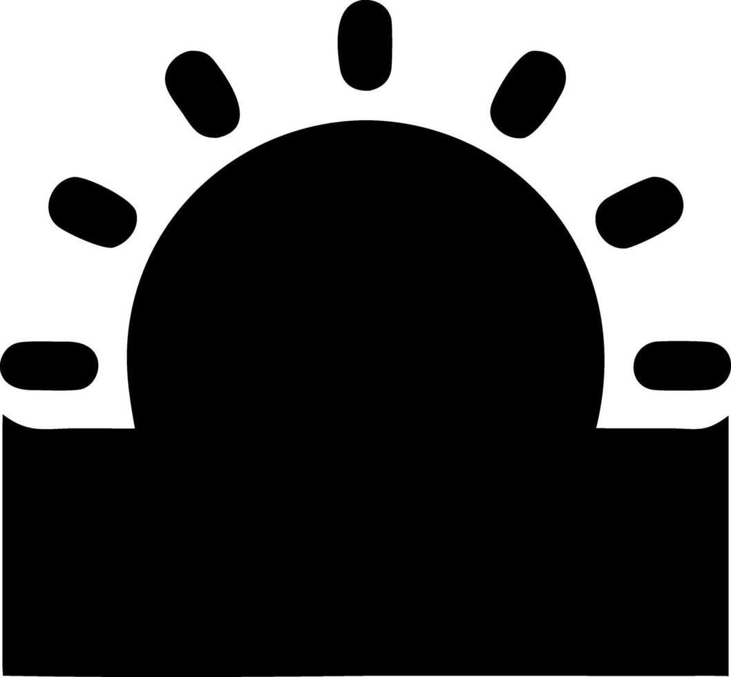 sun black fill icon vector