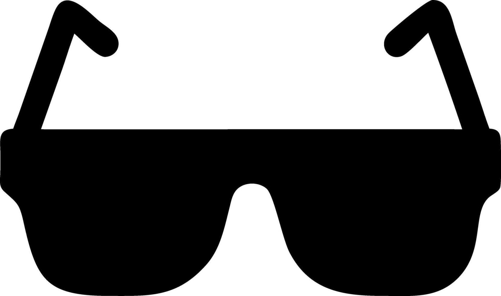 sunglasses black fill icon vector