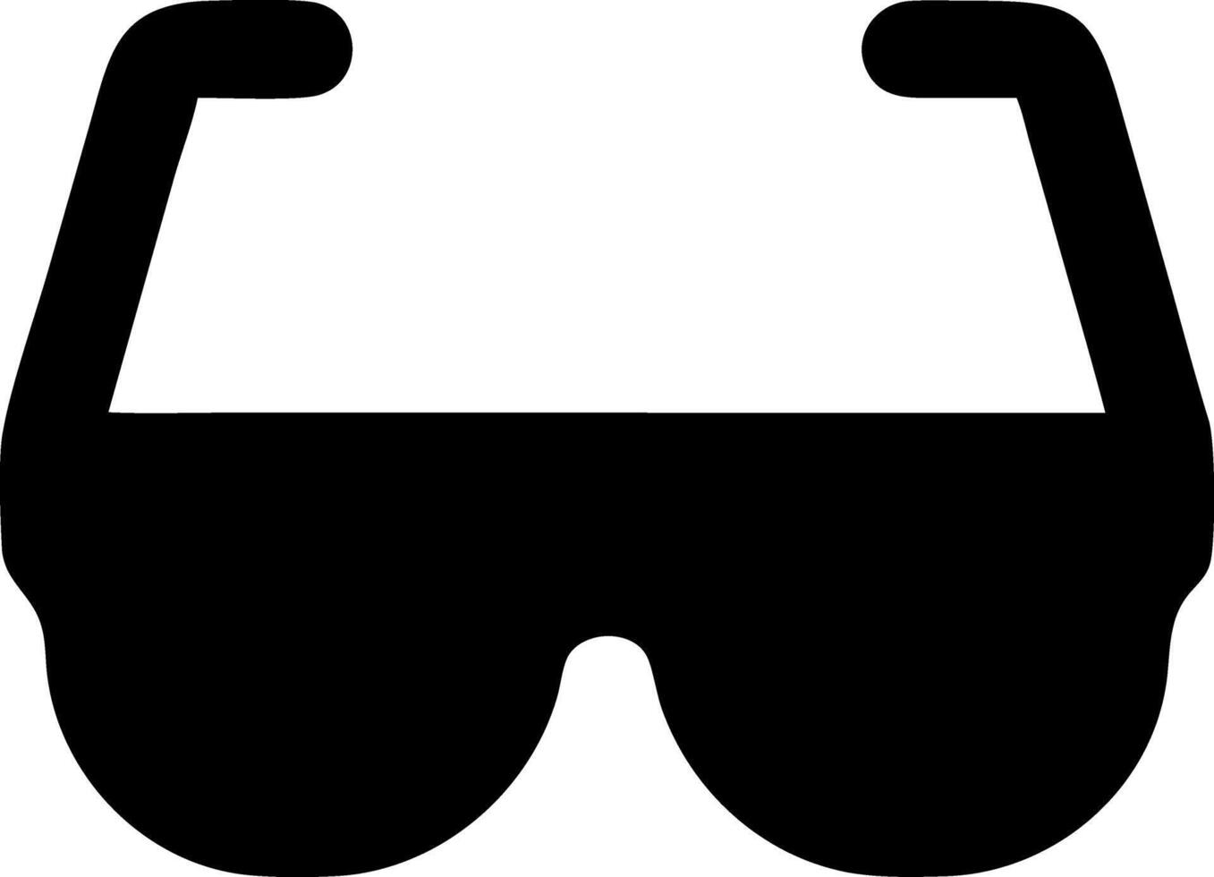 sunglasses black fill icon vector