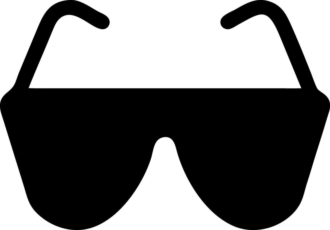 sunglasses black fill icon vector