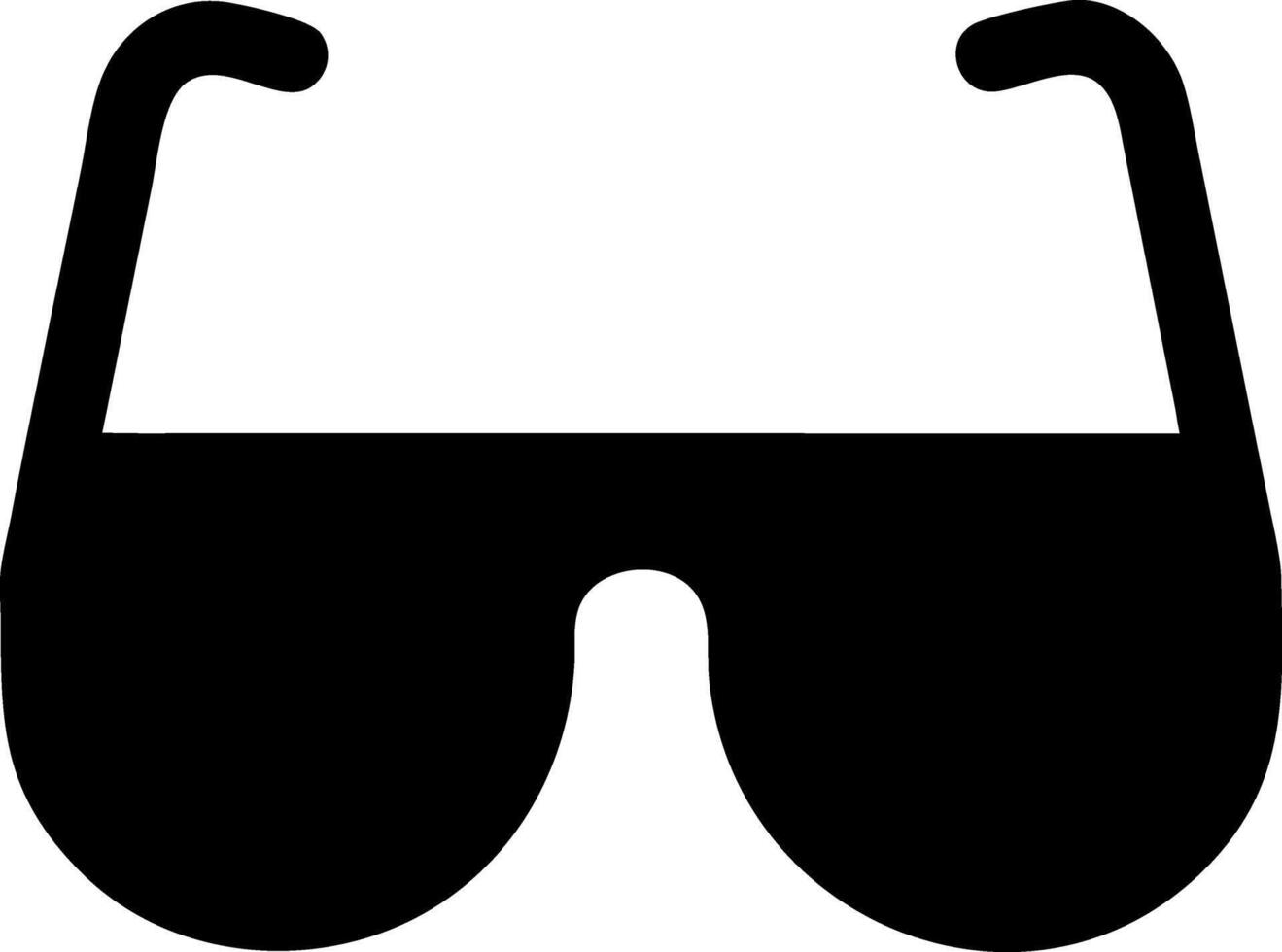 sunglasses black fill icon vector