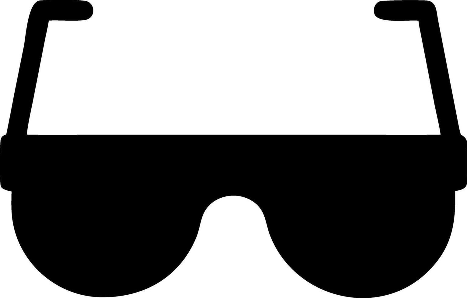 sunglasses black fill icon vector