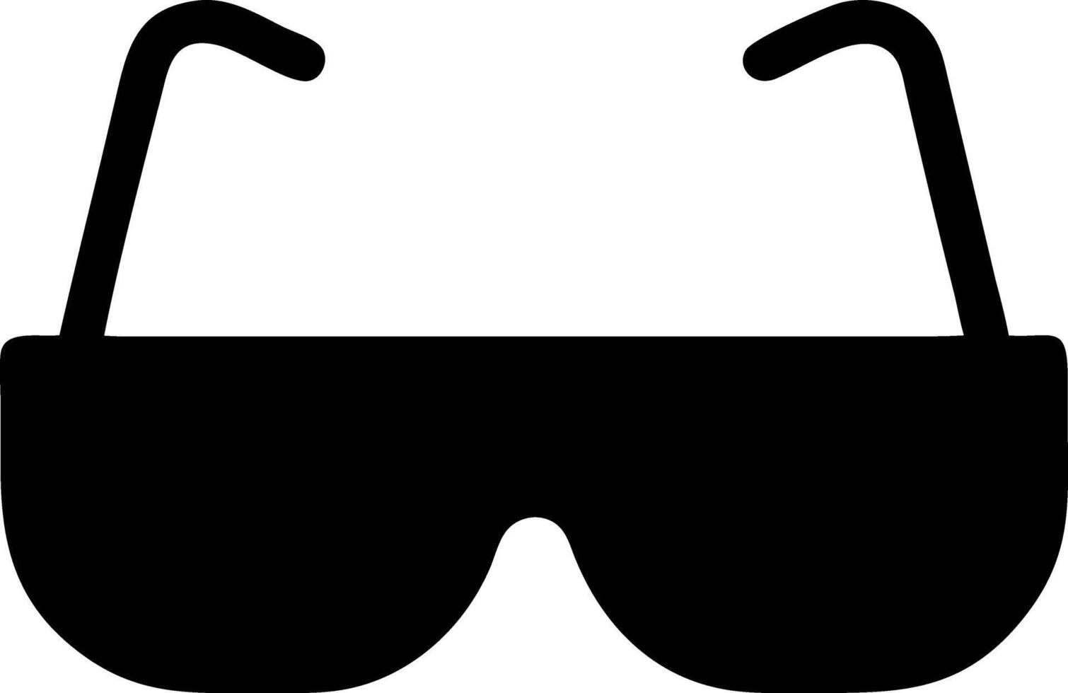 sunglasses black fill icon vector