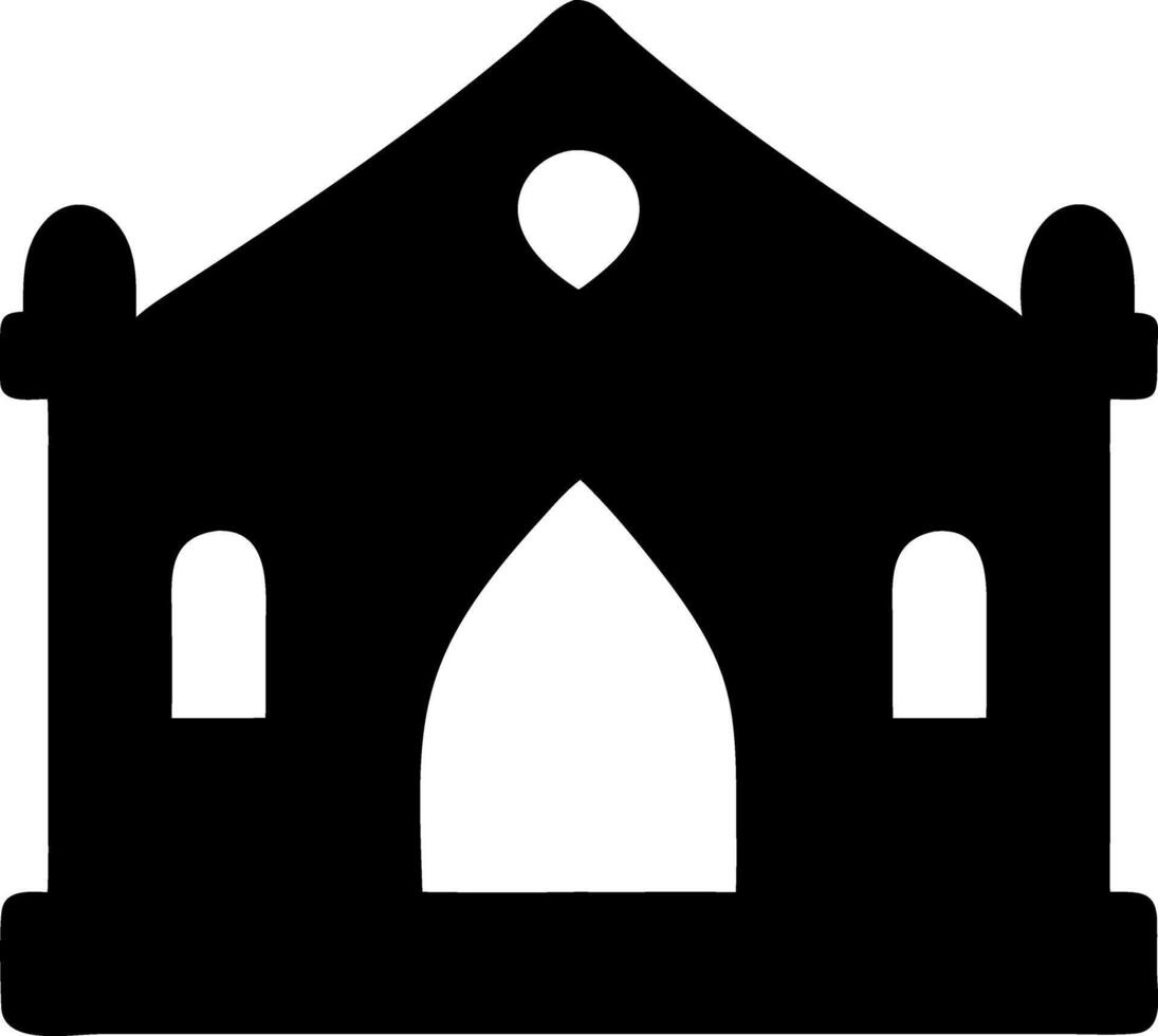 synagogue black fill icon vector