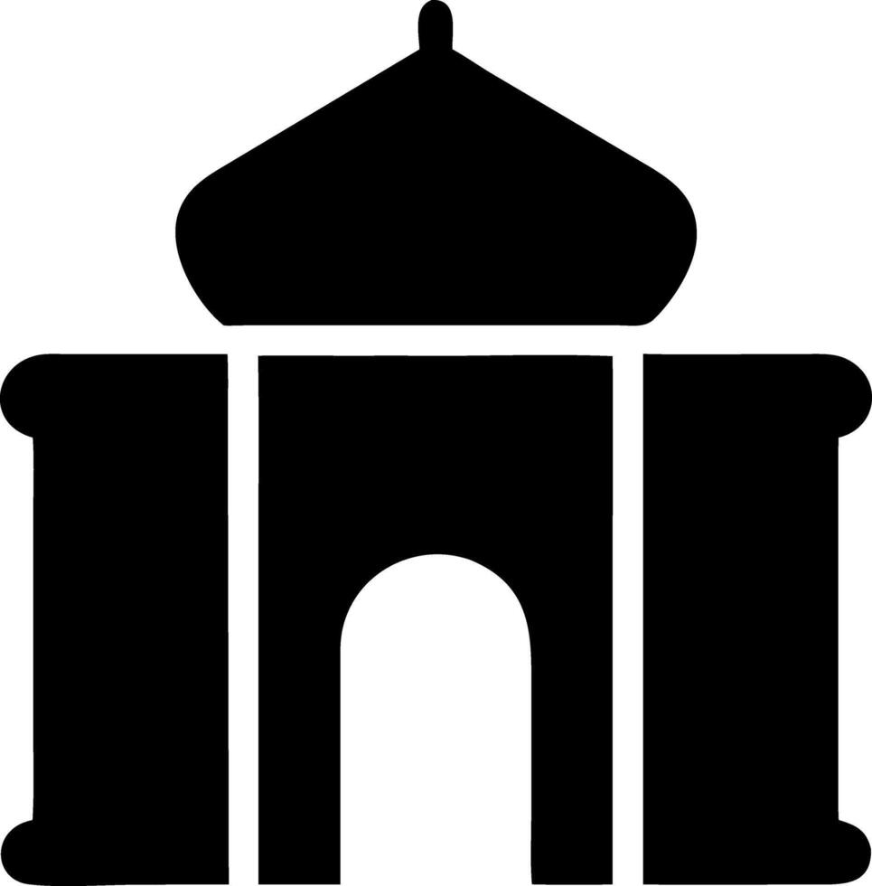 synagogue black fill icon vector