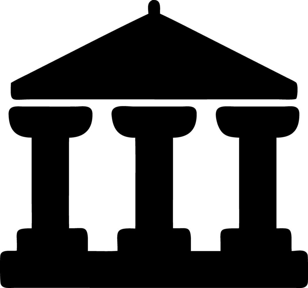 synagogue black fill icon vector