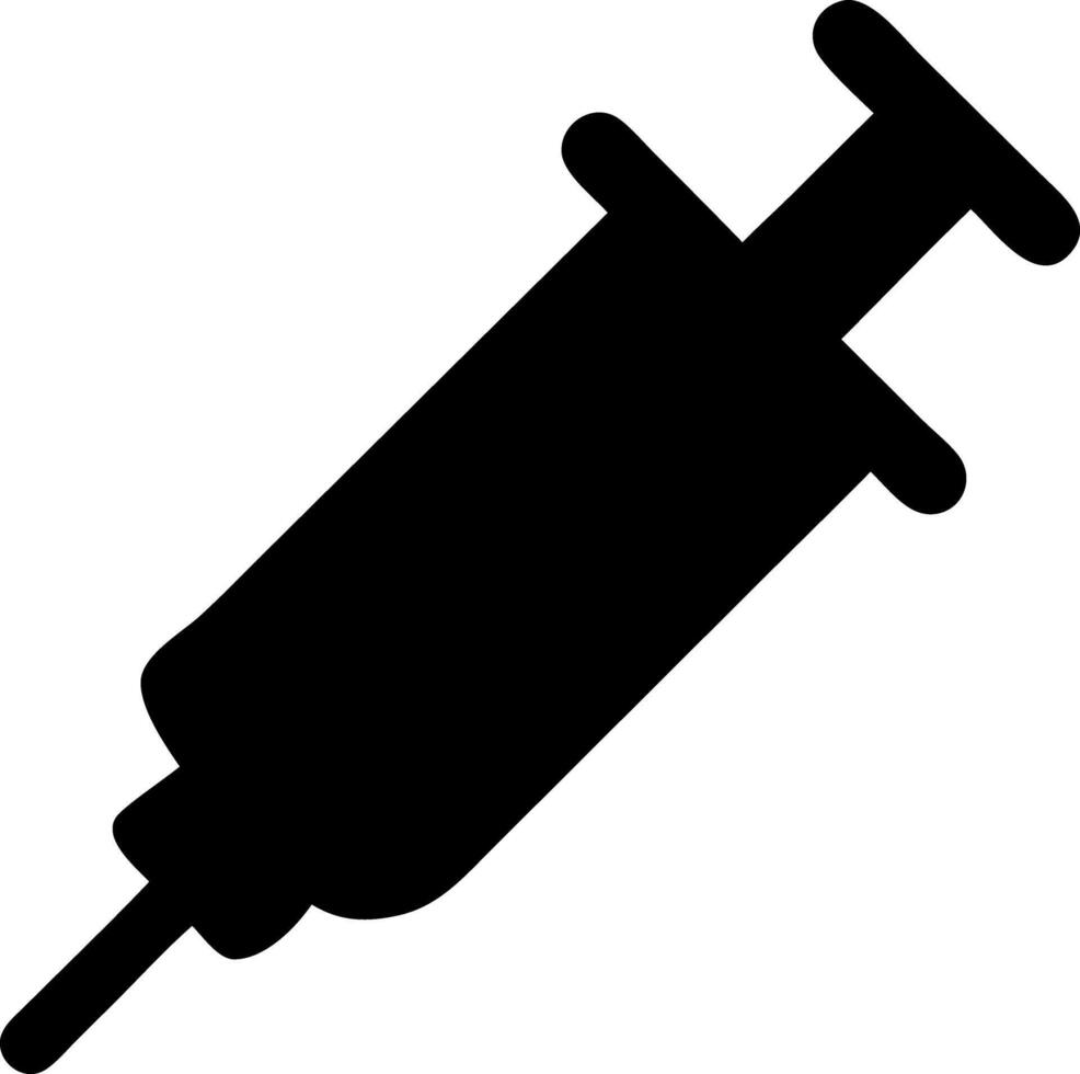 syringe black fill icon vector