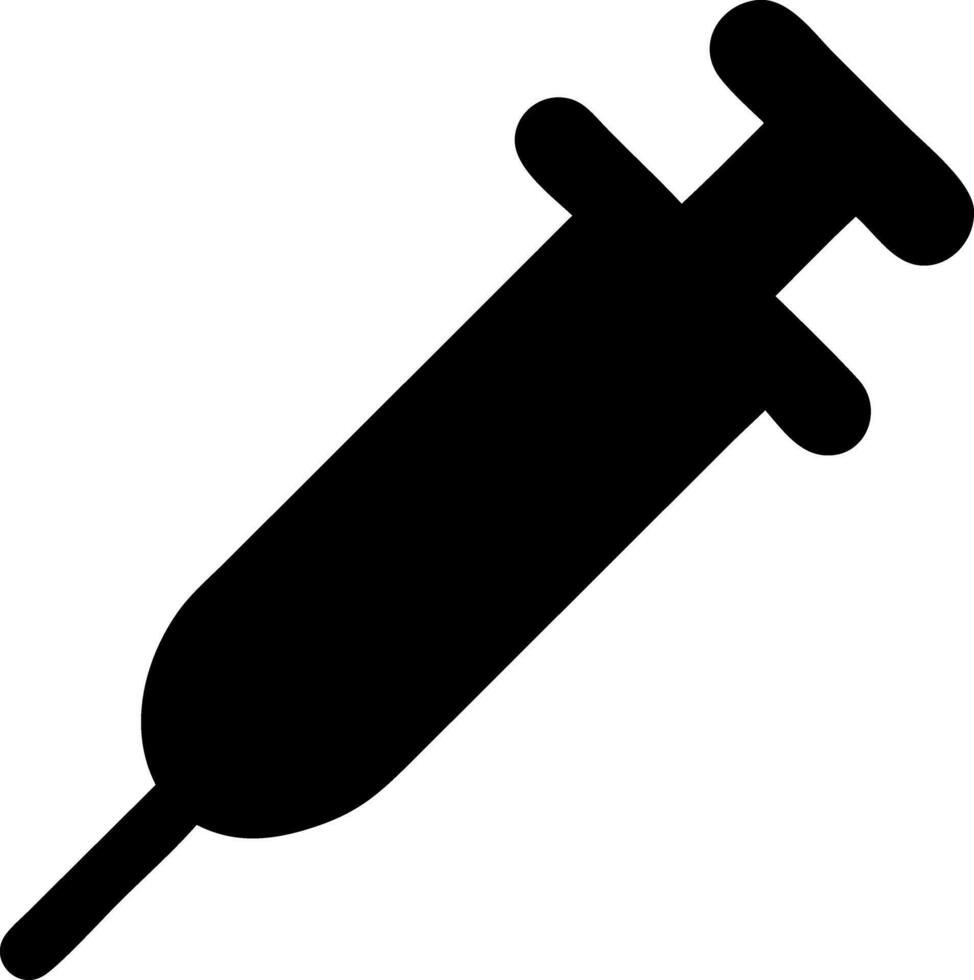 syringe black fill icon vector