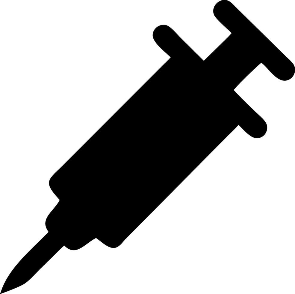 syringe black fill icon vector