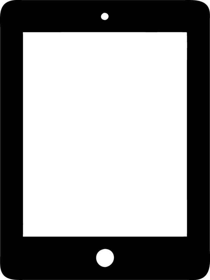 tablet black fill icon vector
