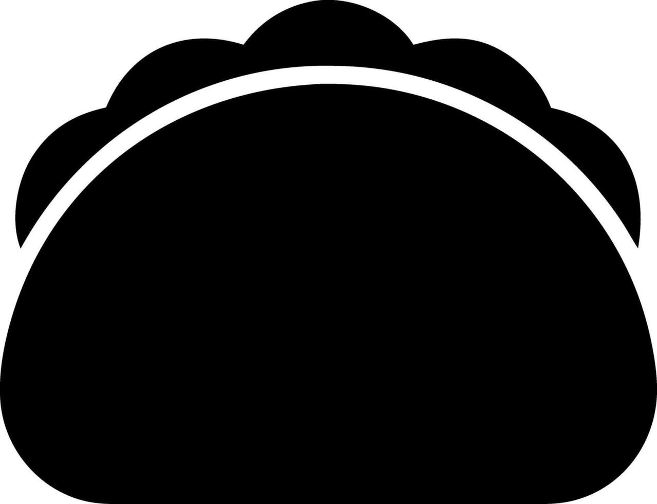 taco black fill icon vector
