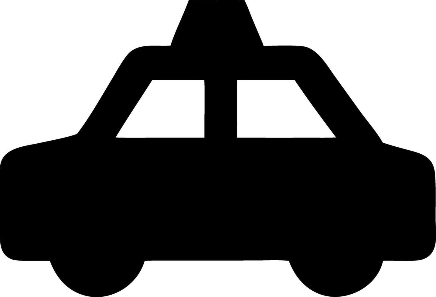 taxi black fill icon vector