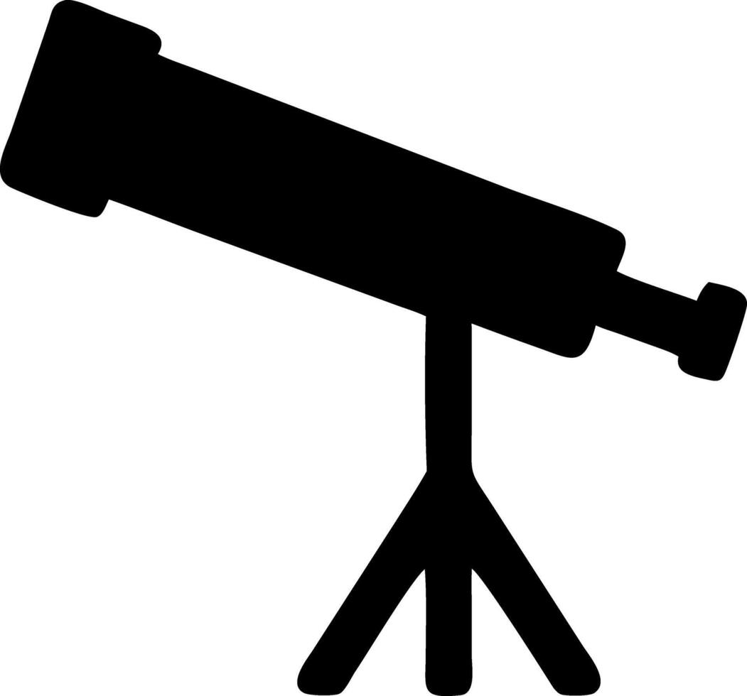telescope black fill icon vector