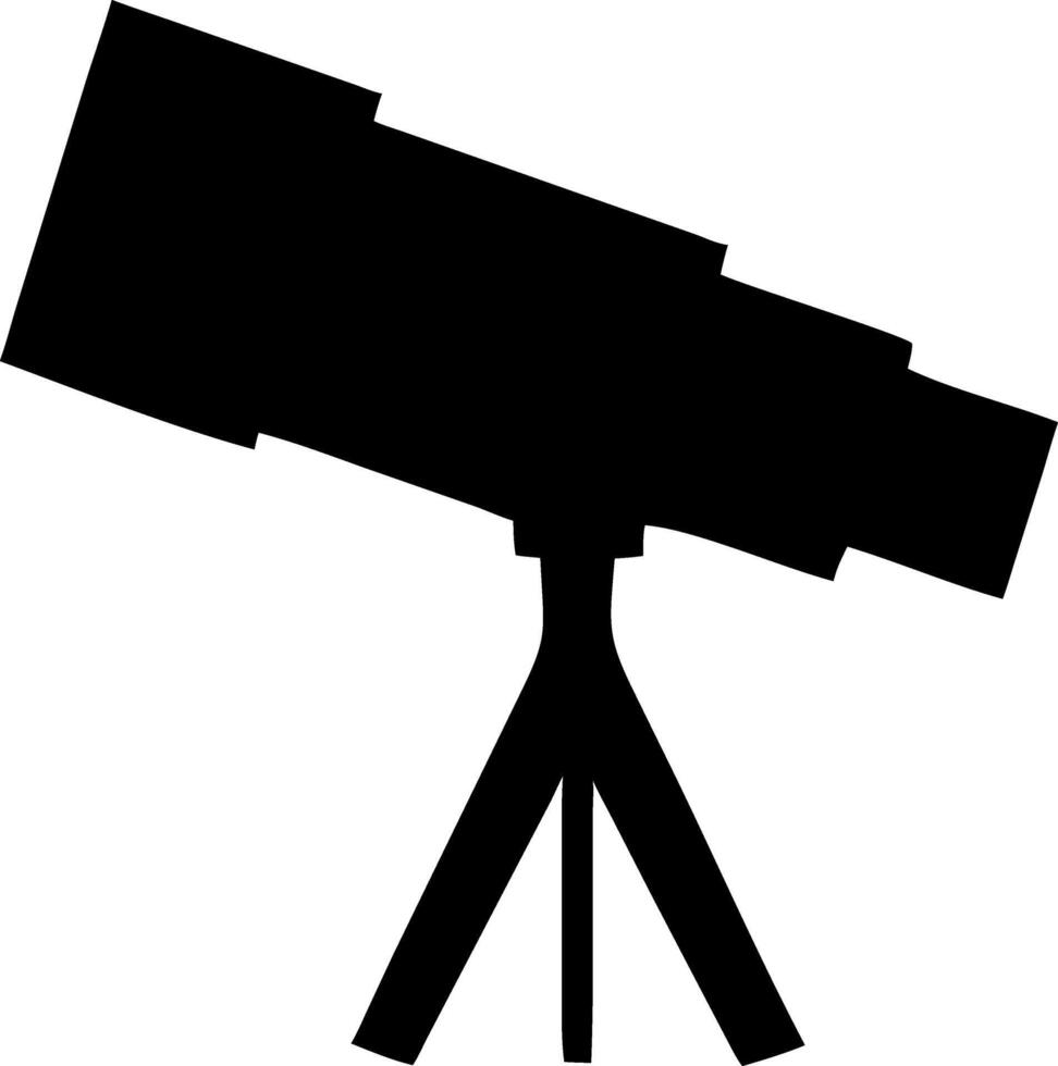 telescope black fill icon vector