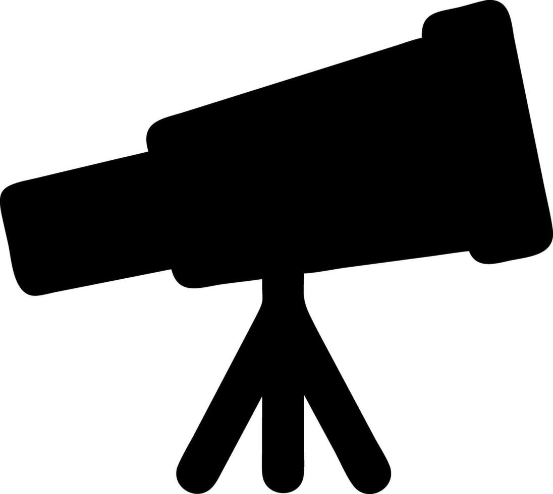 telescope black fill icon vector