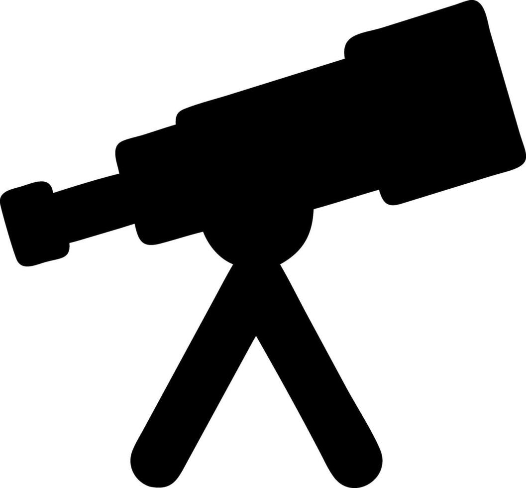 telescope black fill icon vector