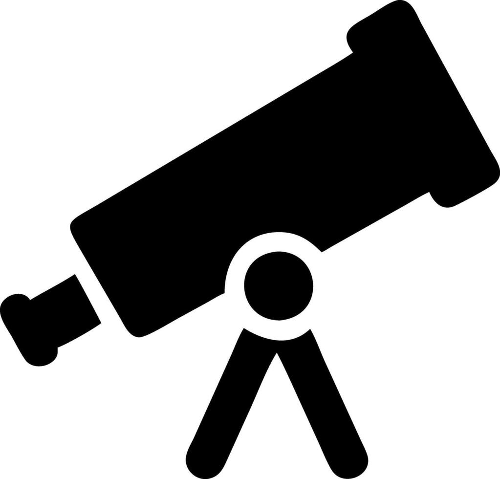 telescope black fill icon vector