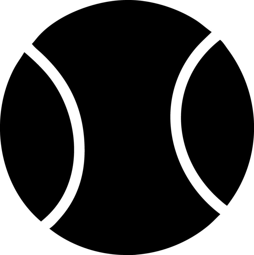 tennis ball black fill icon vector