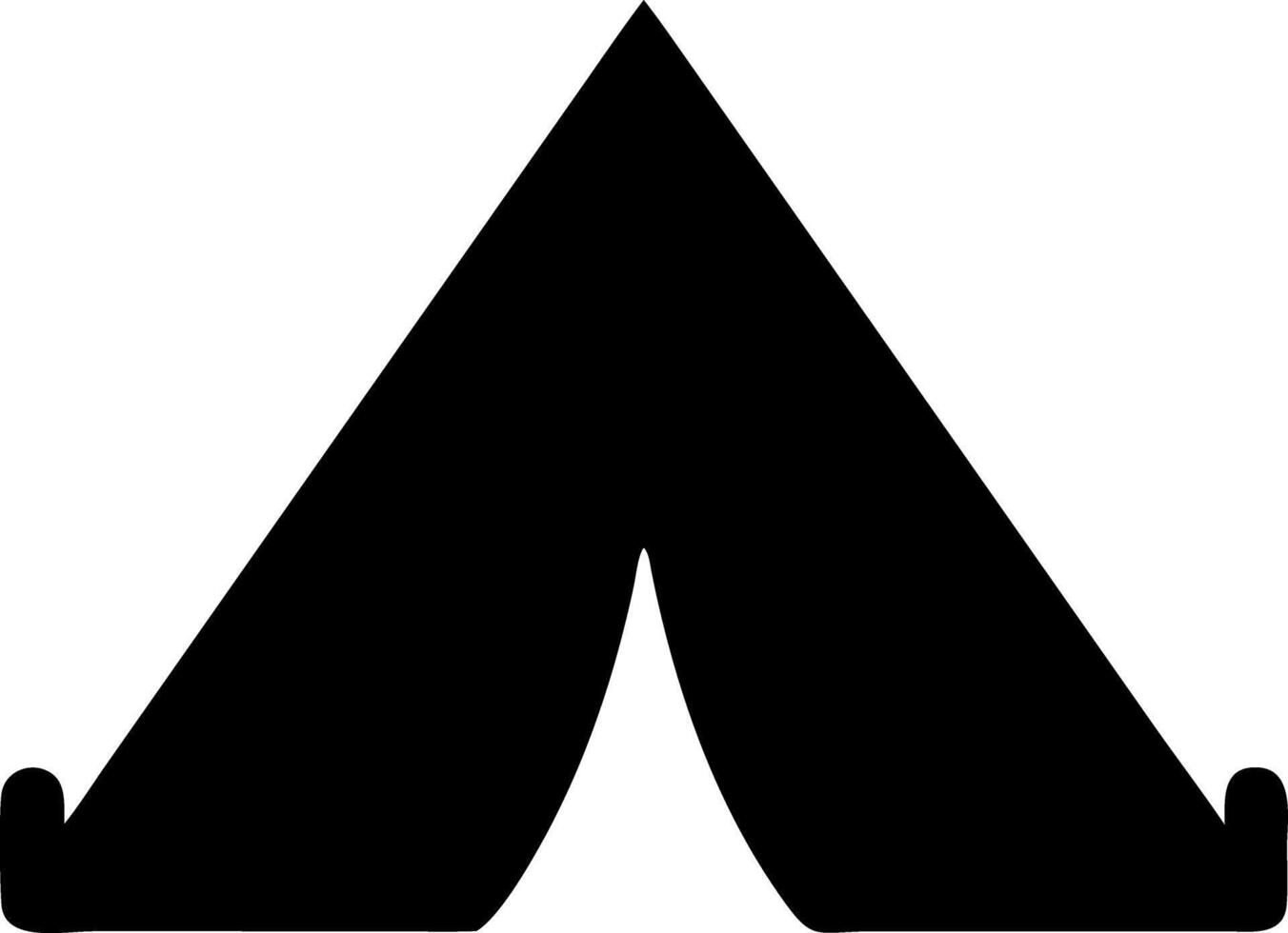 tent black fill icon vector