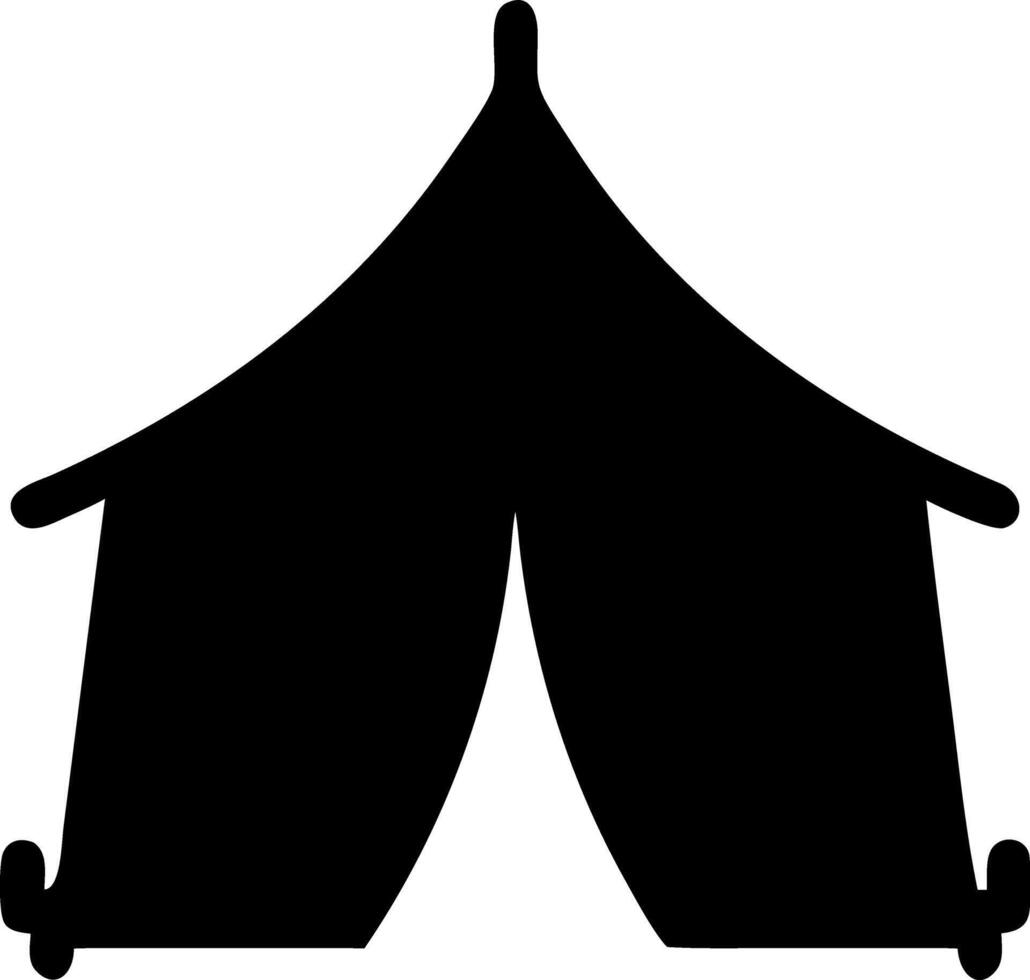 tent black fill icon vector