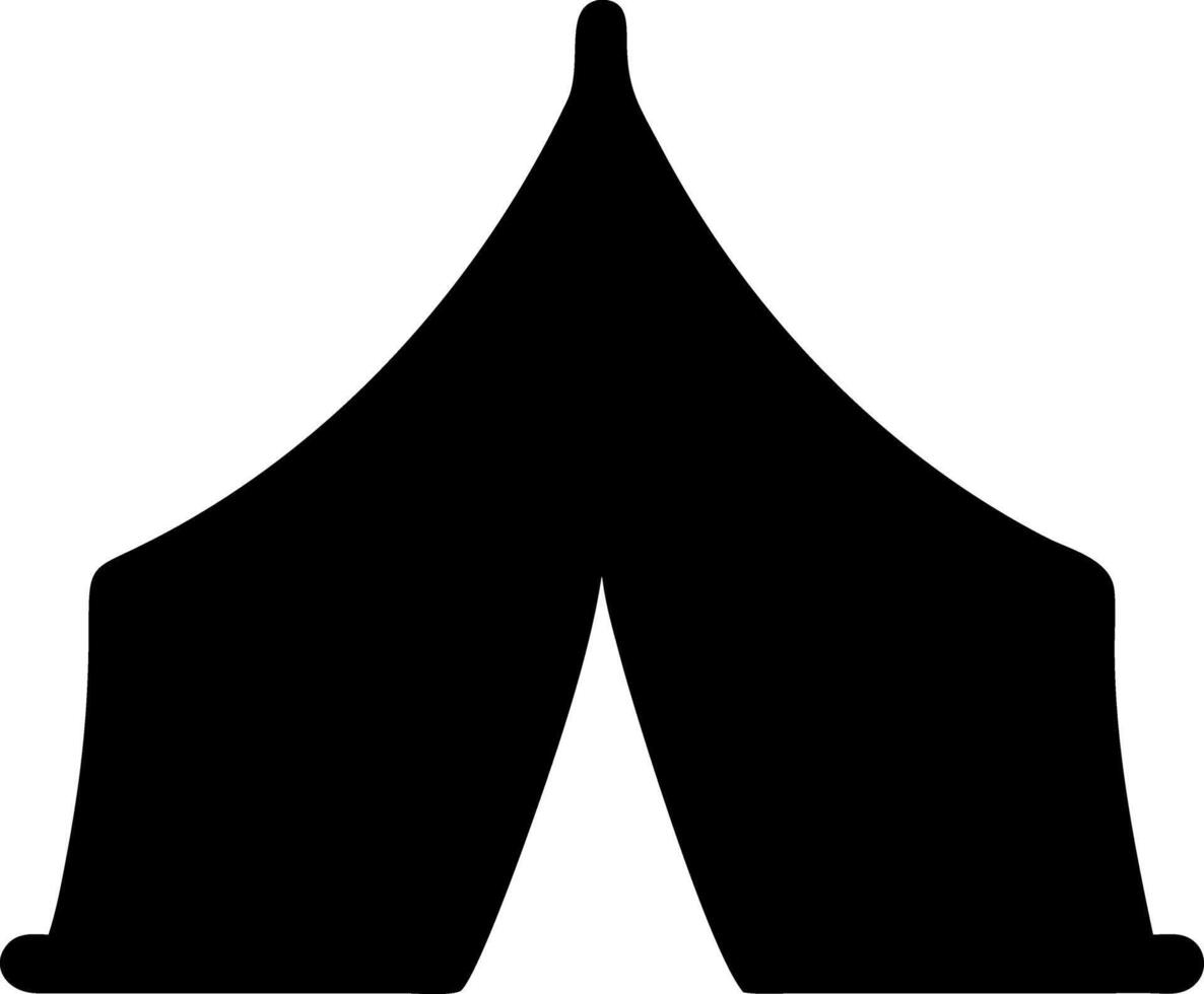 tent black fill icon vector