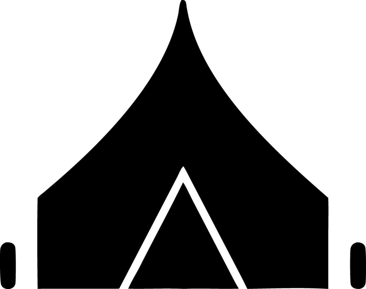 tent black fill icon vector