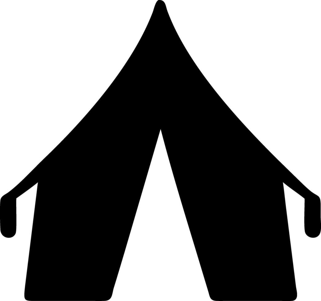 tent black fill icon vector