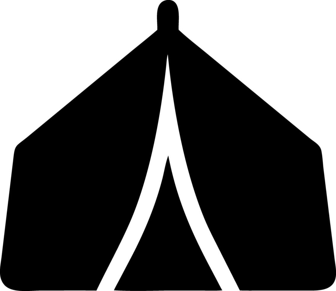 tent black fill icon vector