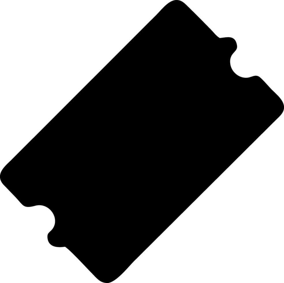ticket black fill icon vector