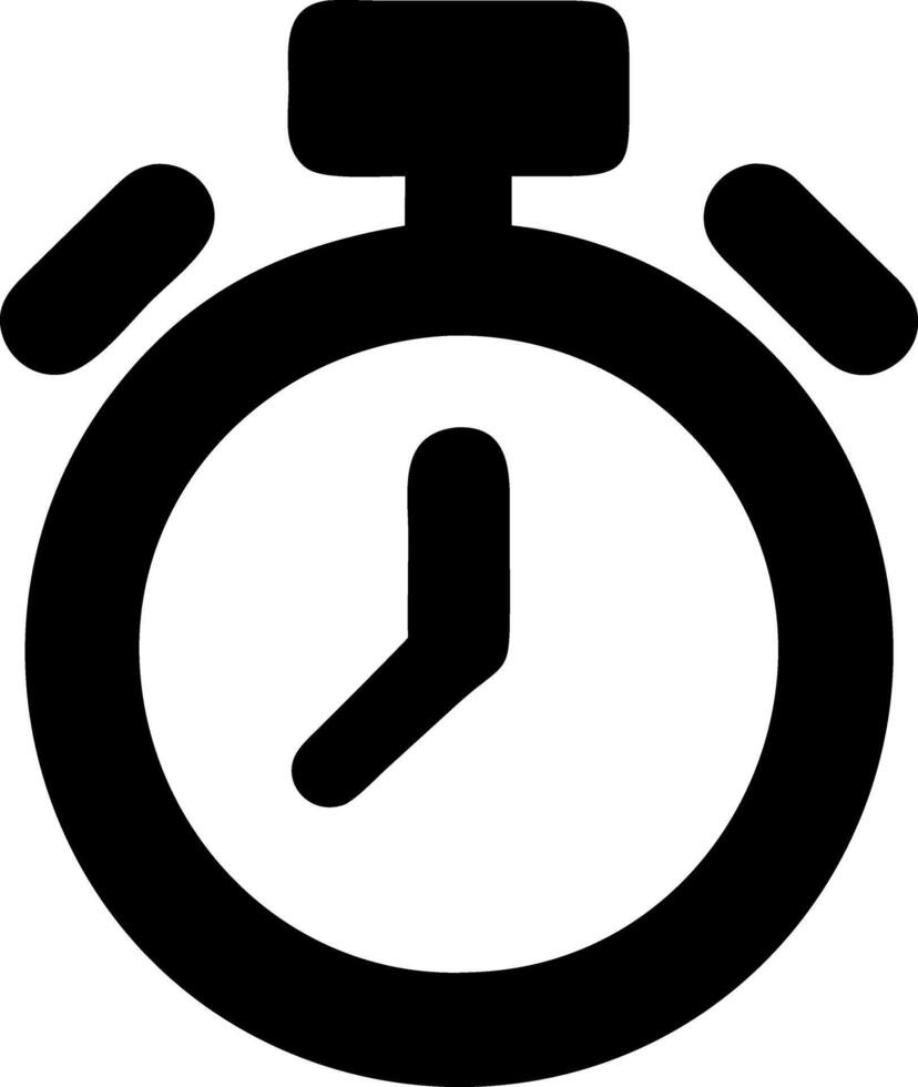 timer black fill icon vector
