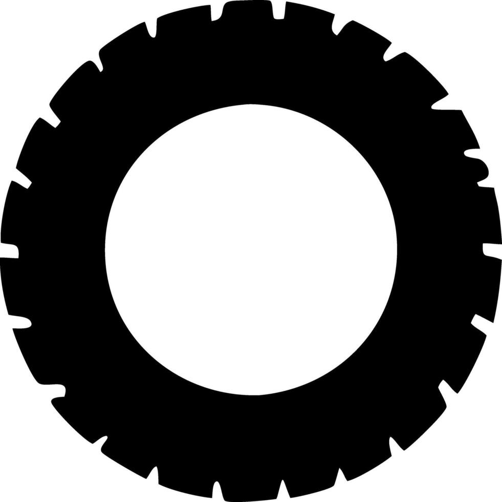 tire black fill icon vector