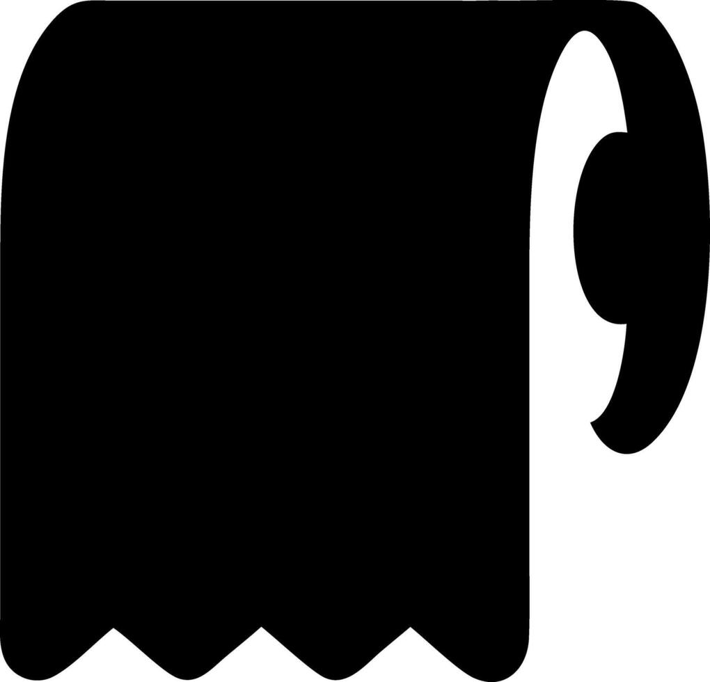 toilet paper black fill icon vector