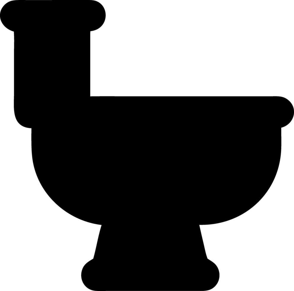 toilet black fill icon vector