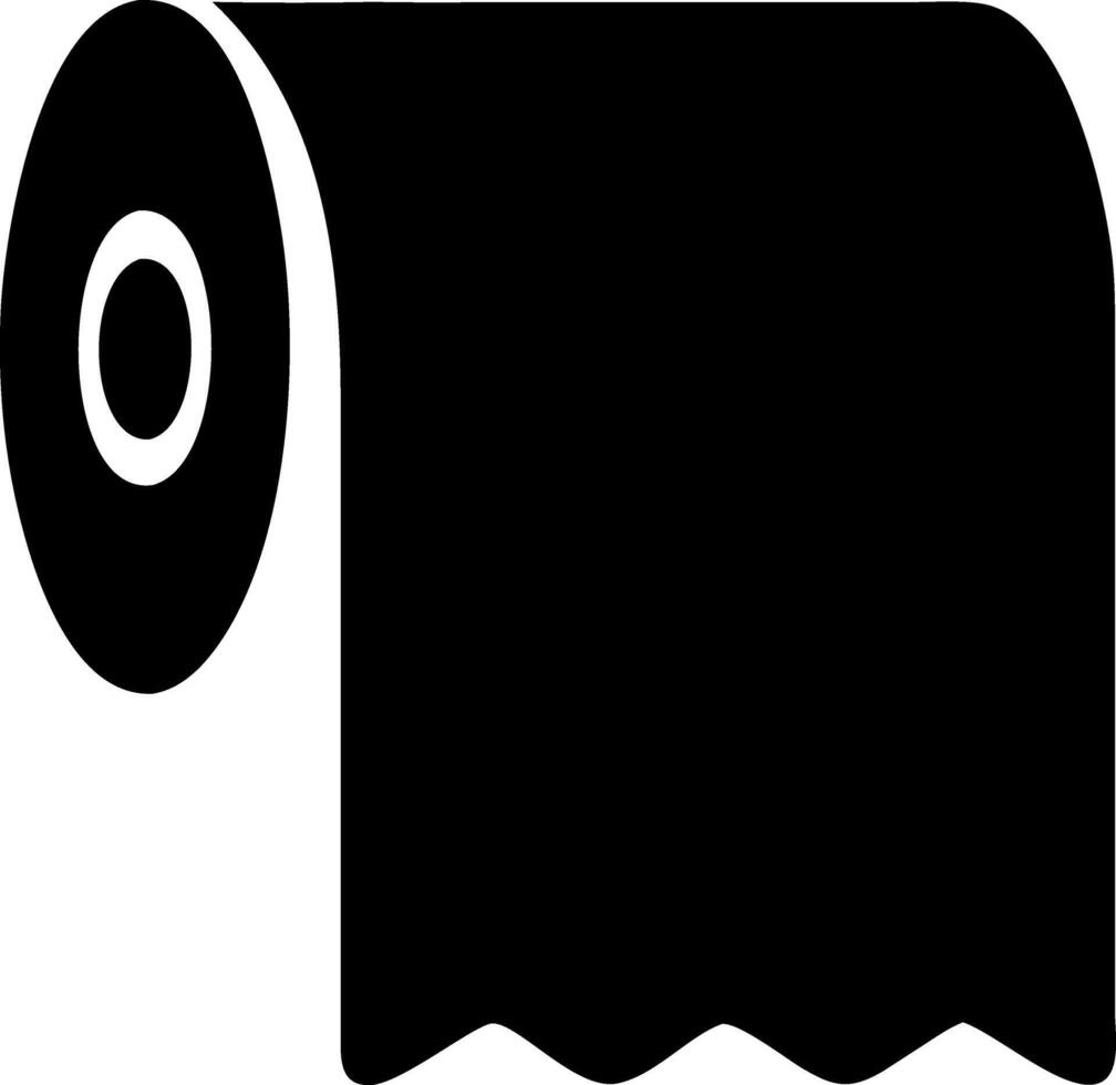 toilet paper black fill icon vector
