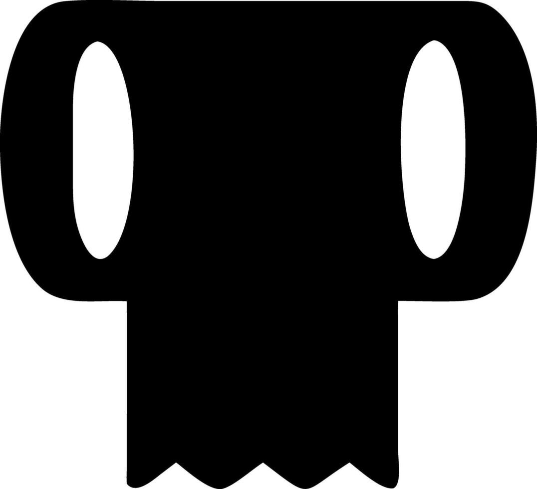 toilet paper black fill icon vector