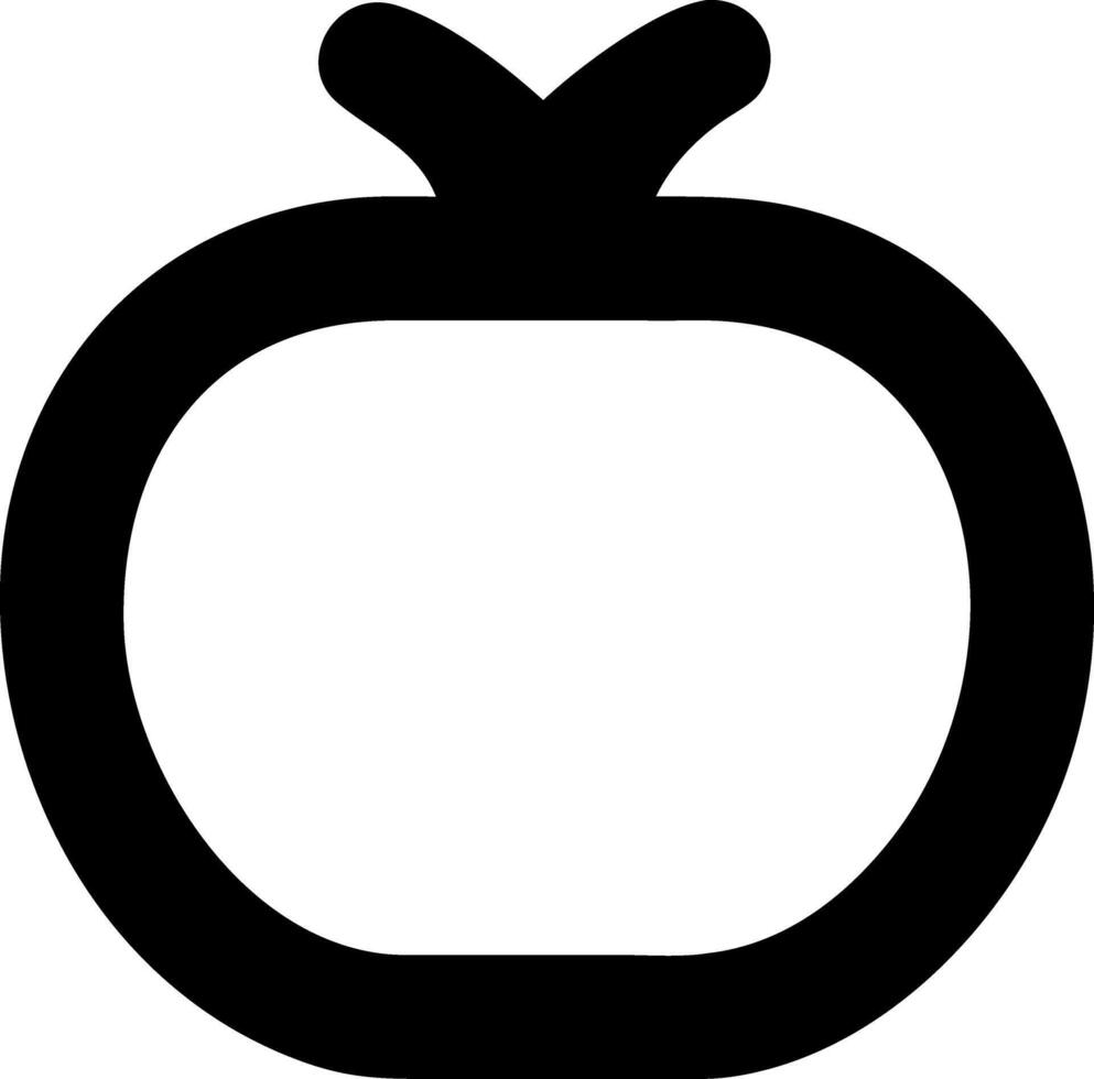 tomato black fill icon vector