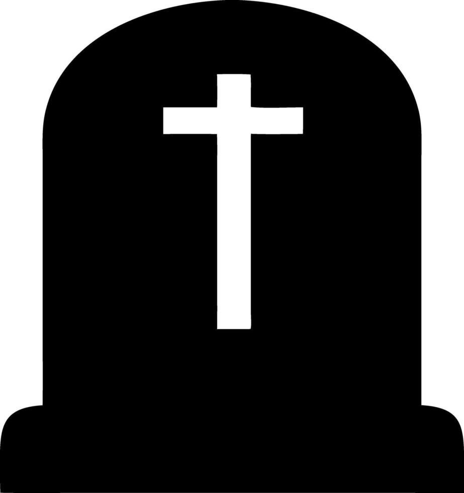 tombstone black fill icon vector