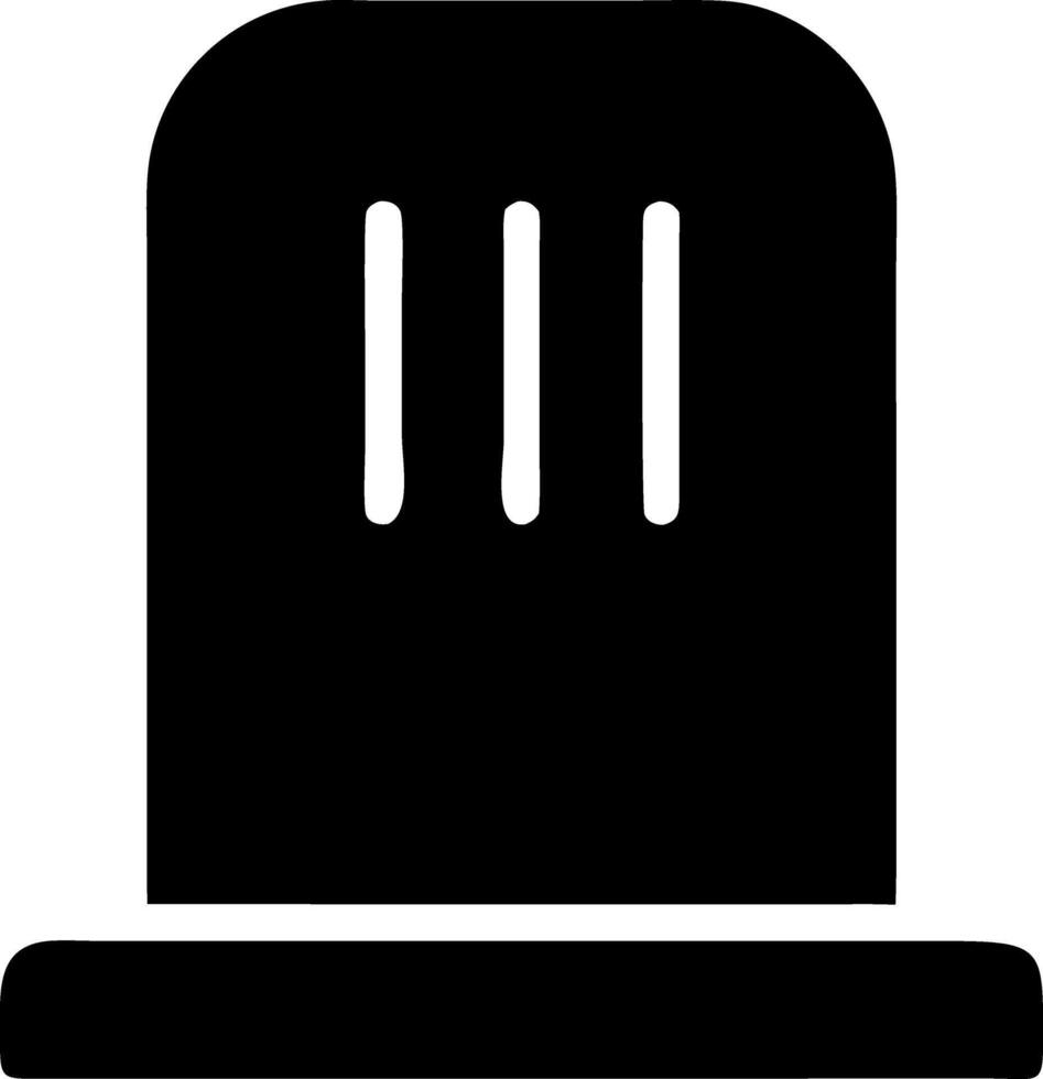 tombstone black fill icon vector