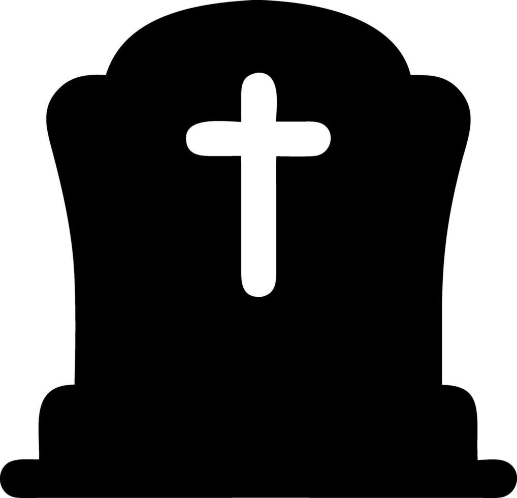 tombstone black fill icon vector