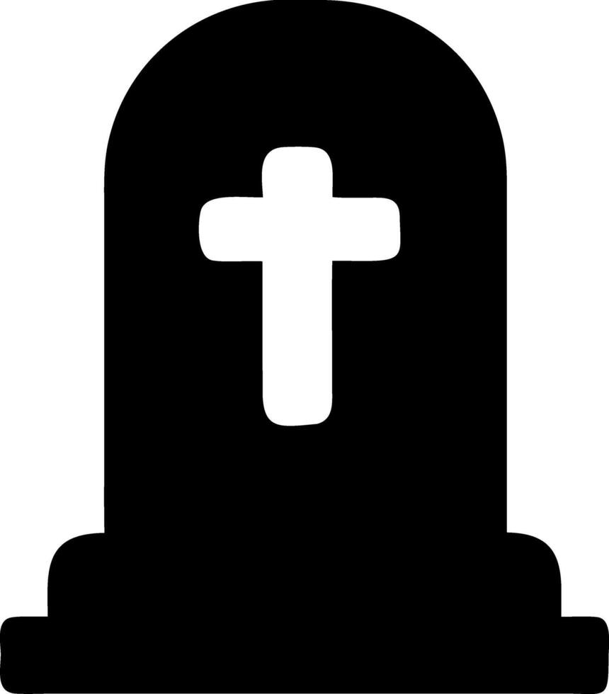 tombstone black fill icon vector