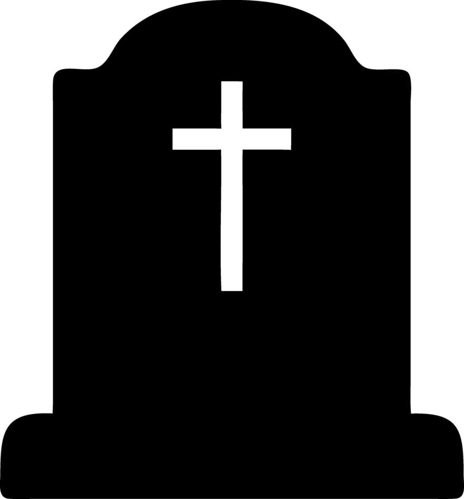 tombstone black fill icon vector