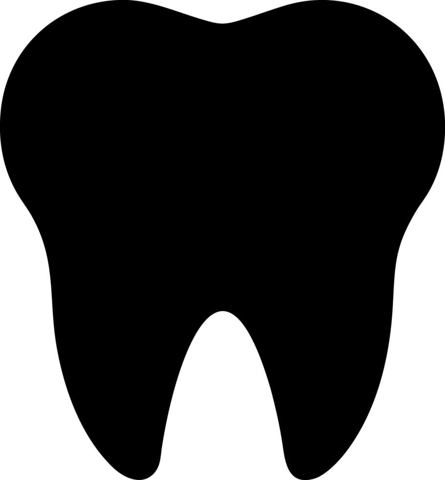 tooth black fill icon vector