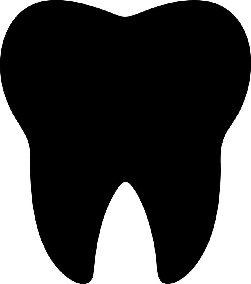tooth black fill icon vector