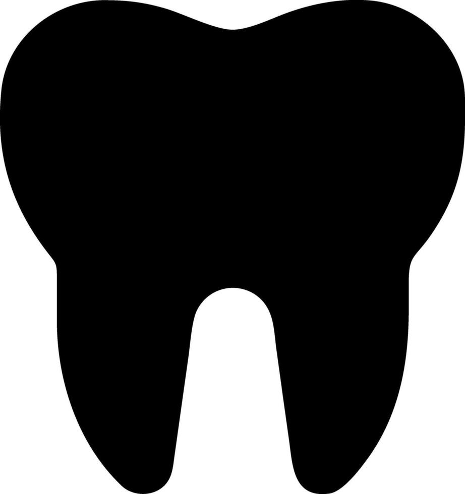 tooth black fill icon vector