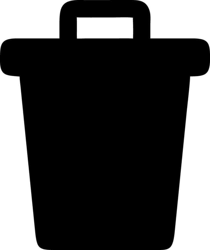 trash black fill icon vector
