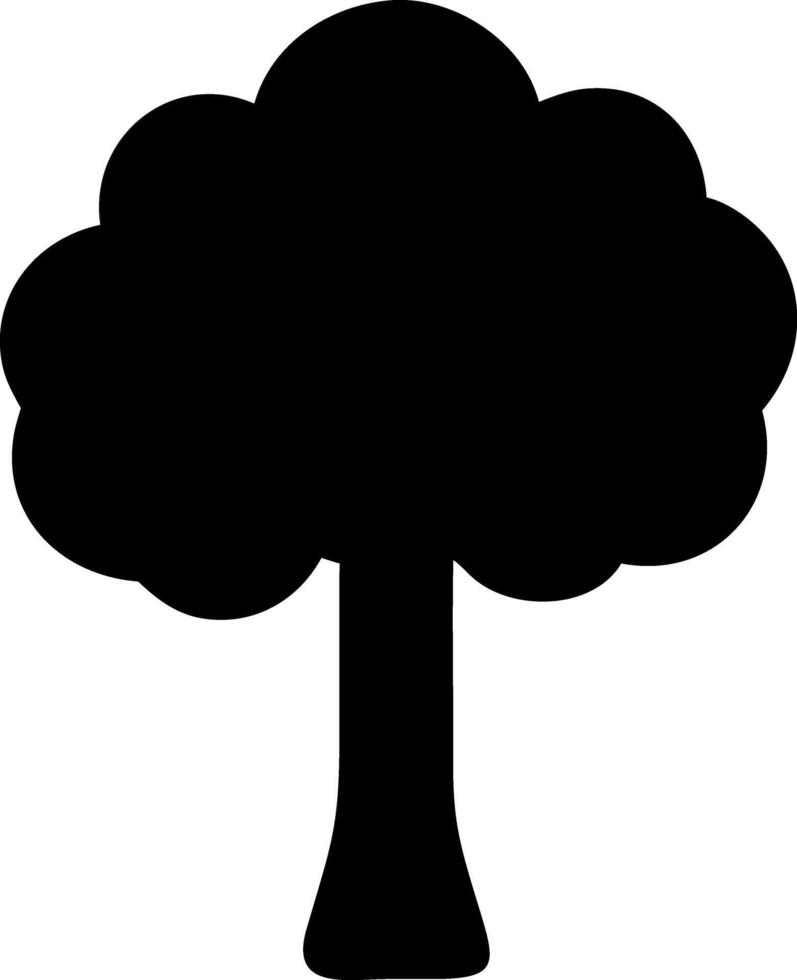 tree black fill icon vector