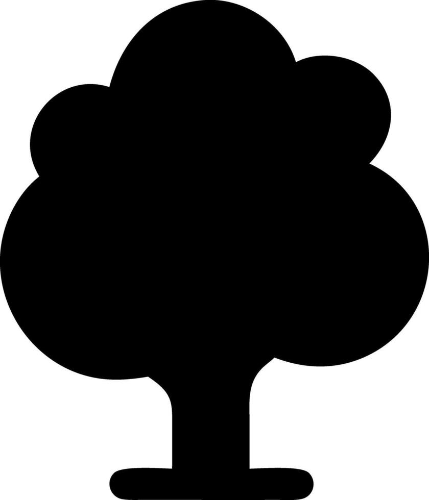 tree black fill icon vector