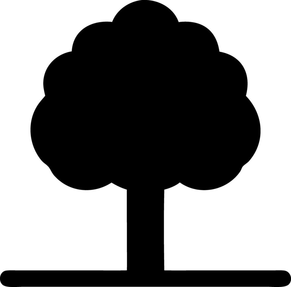 tree black fill icon vector
