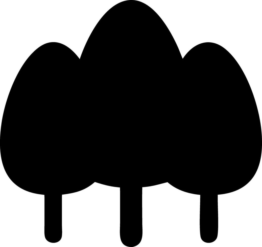 trees black fill icon vector
